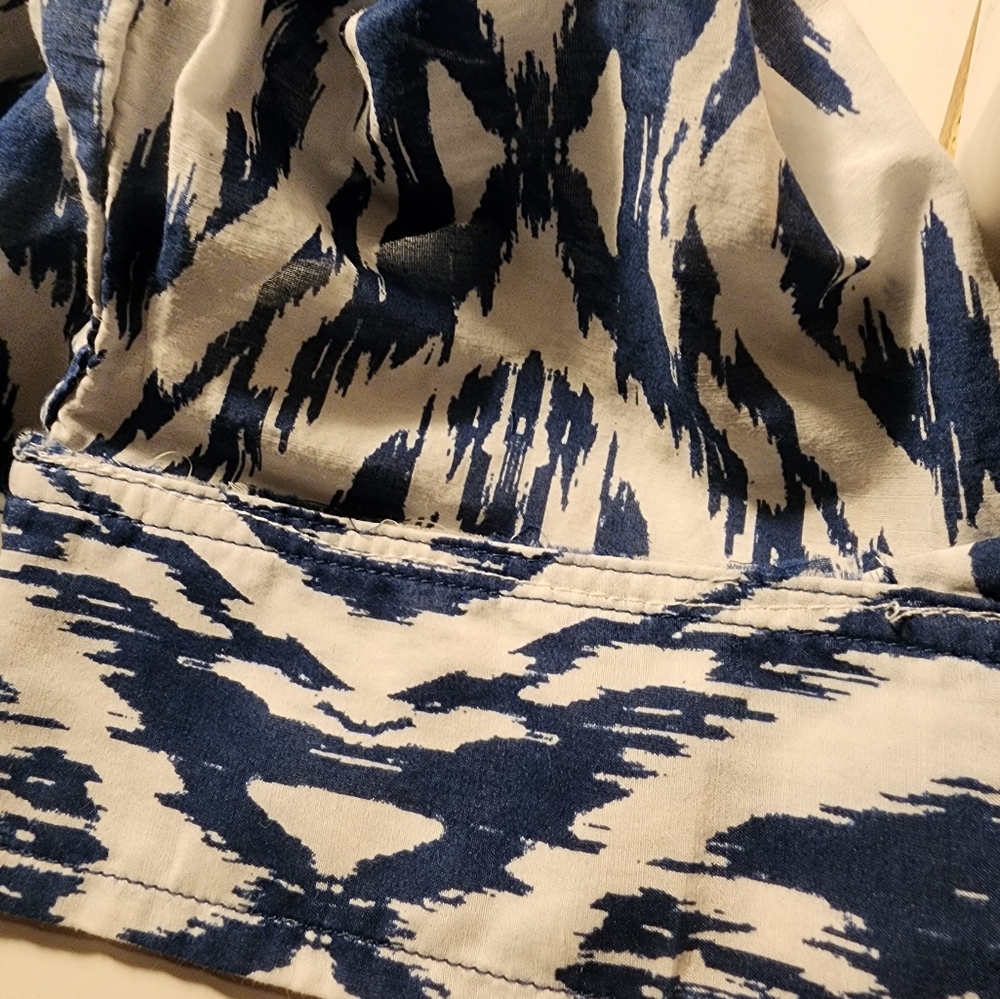 Athleta Women's Size SMALL Ikat Print Cotton Silk Swim Cover Up Tunic - Picture 8 of 8